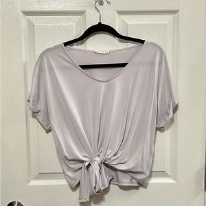 Lavender cropped tee